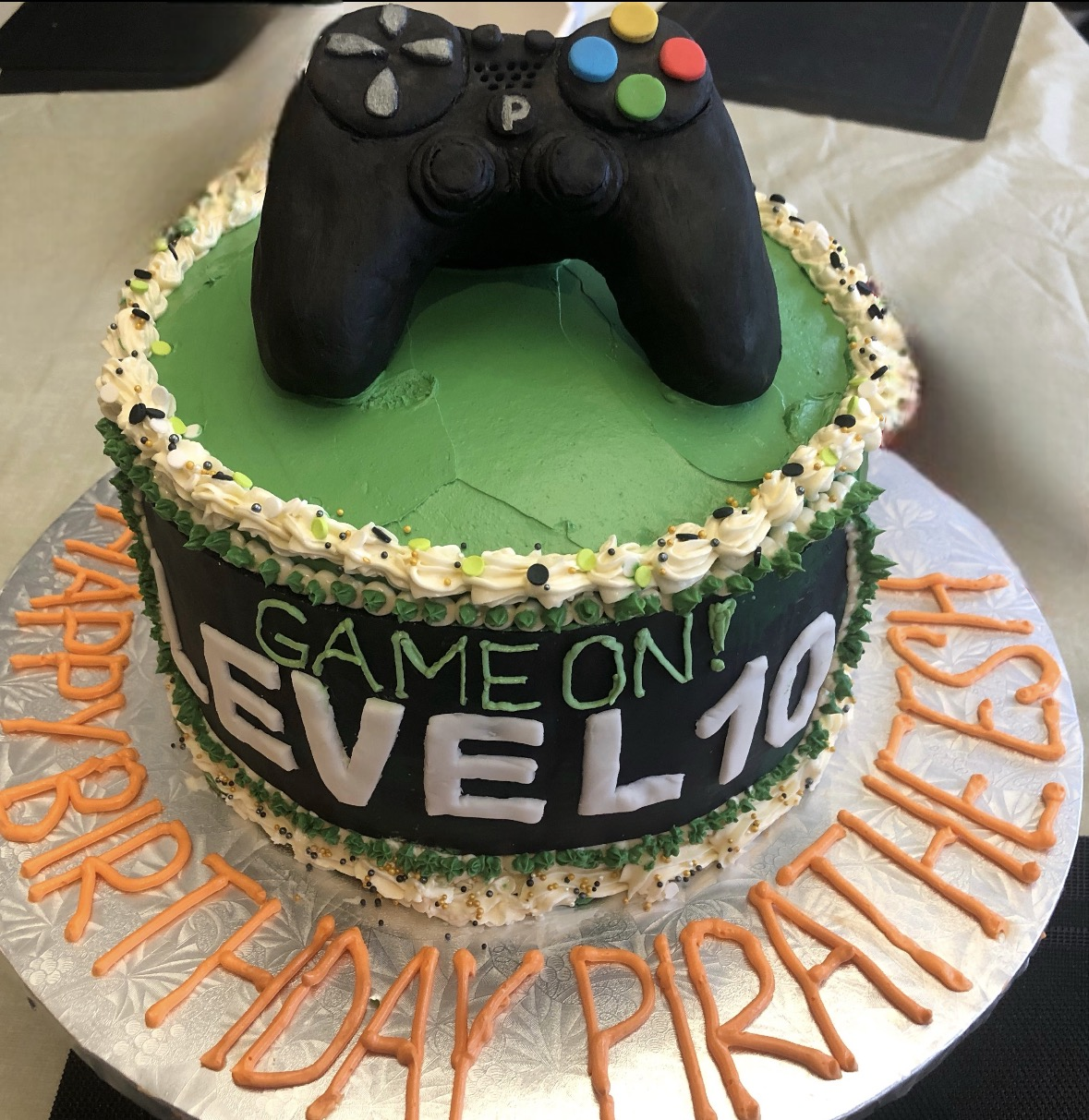 Level 10 Gamer Birthday Cake